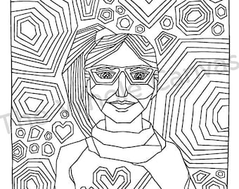 Have Heart Coloring Page downloadable coloring page for all ages; calming creative activity