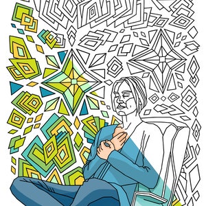 Trust Your Gut Coloring Page downloadable wall art for stress relief and motivation image 7