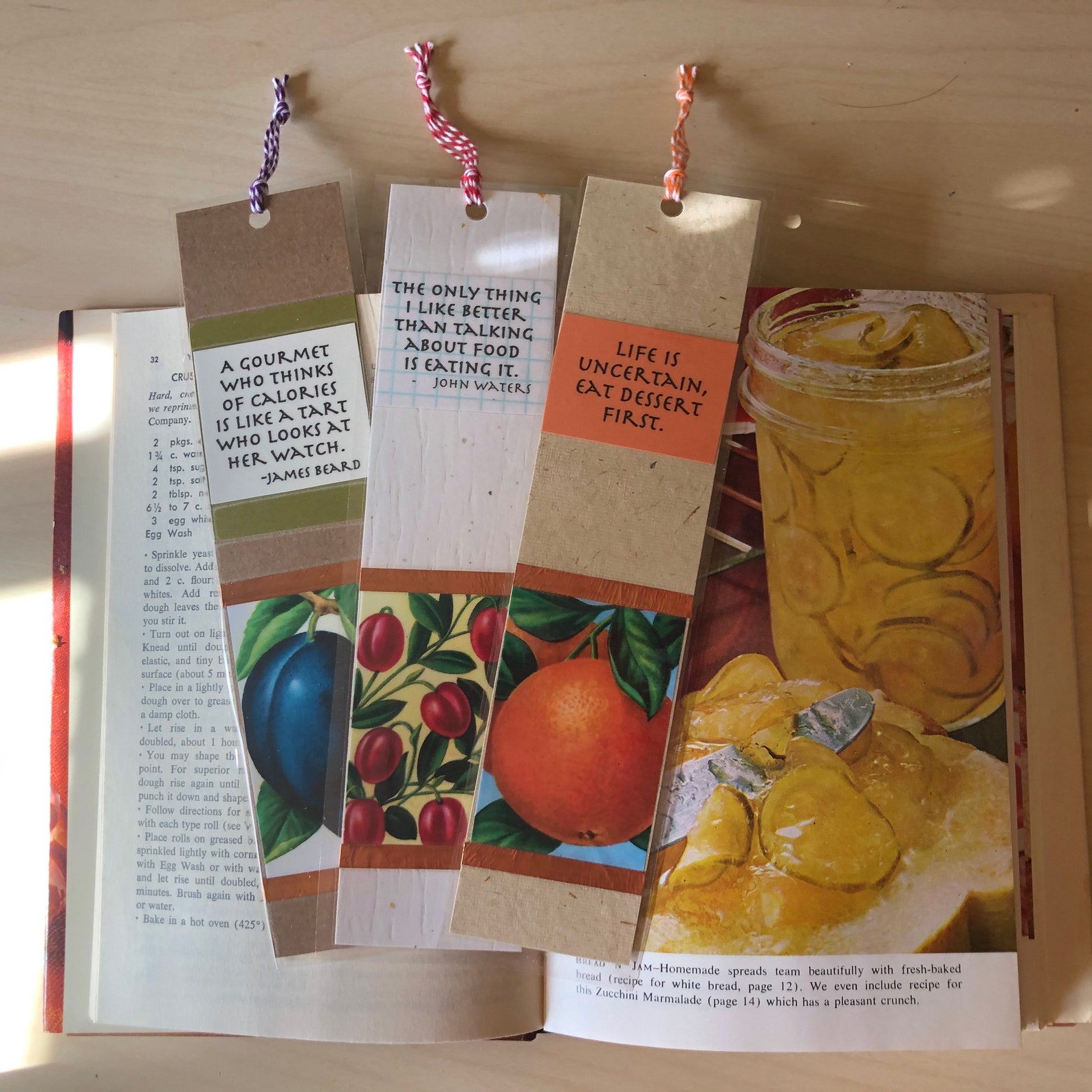 Bookmarks for cookbooks Etsy