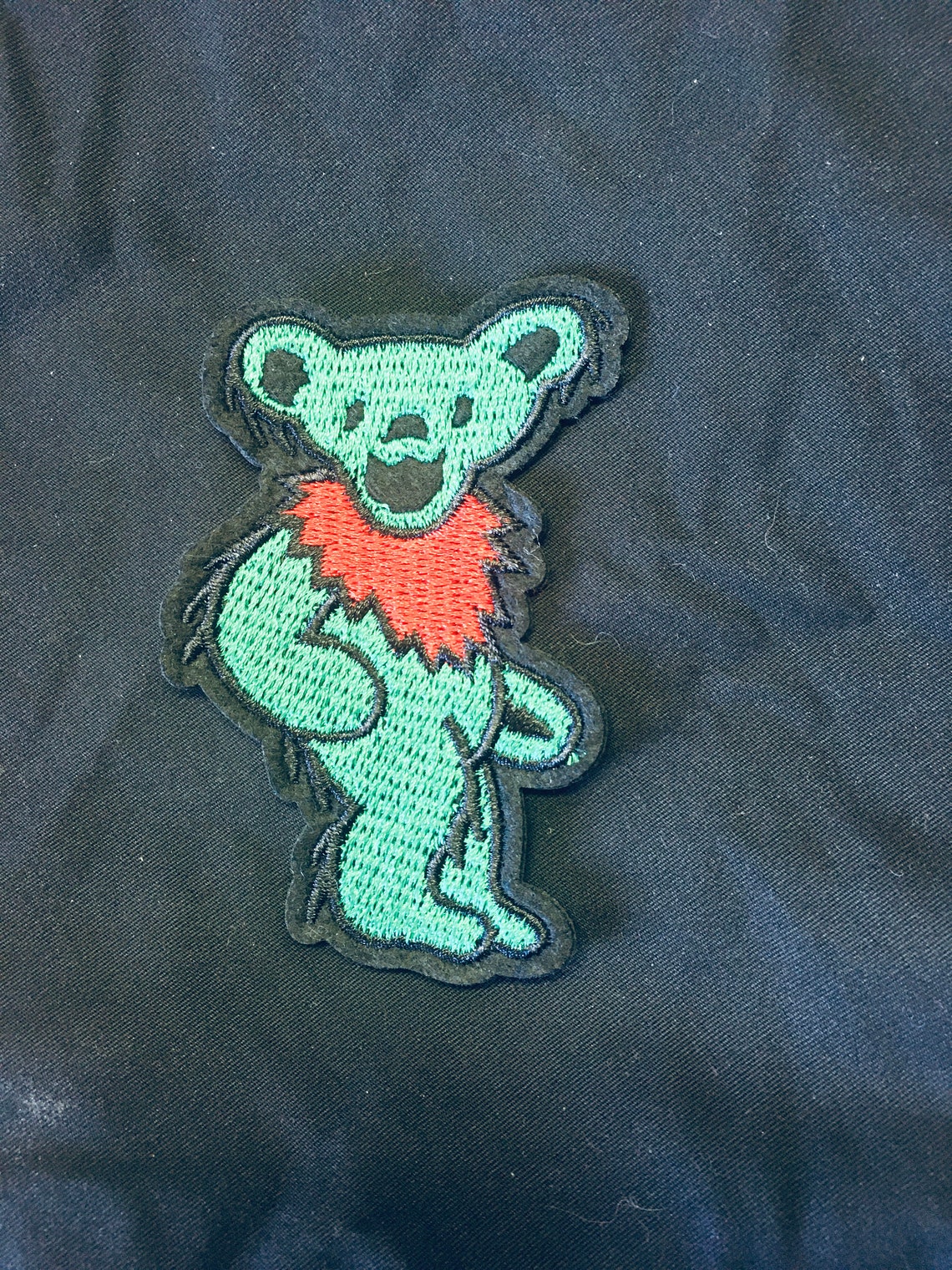 Grateful Dead Green Bear Embroidered Iron on patch | Etsy