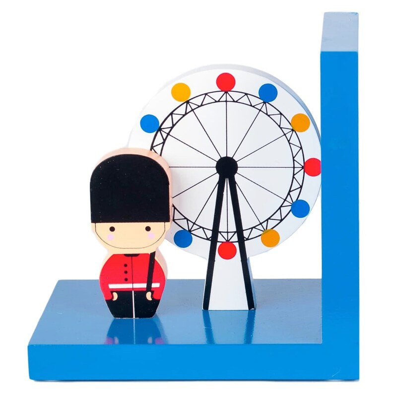 Kids Wooden LONDON BUS BOOKENDS for Baby Nursery Bookshelf Etsy UK