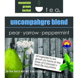 Uncompahgre Blend - 20 Pouches of Pear-Yarrow-Peppermint Herbal Tea