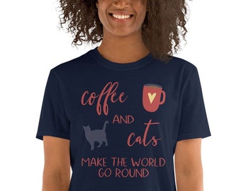 Cat Mom Shirt, Cat Lovers shirt, Coffee Shirt Women, Funny Coffee Shirt, Cat Tee Shirts, Coffee TShirt, Gift For Cat Lover, Cute Cat Shirt