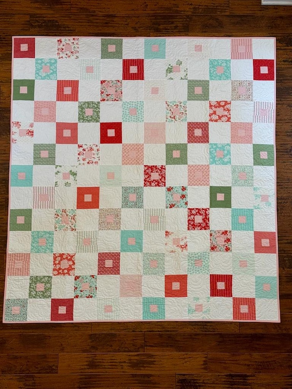 Quilt - Hole in One made with Lighthearted Fabric from Camille Roskelley