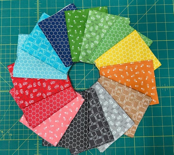 Farm Girl Vintage Companion Fabrics Fat Quarter Bundle by Lori Holt for Riley Blake Designs