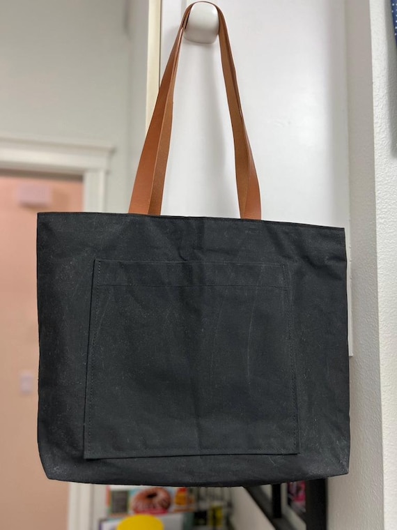 Pepin Tote - Black Waxed Canvas
