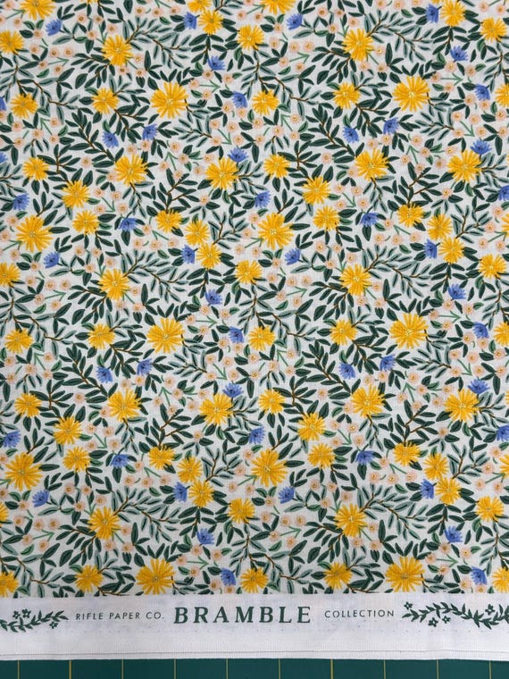 Bramble from Rifle Paper Co. (Yellow & Blue Flowers on Cream)
