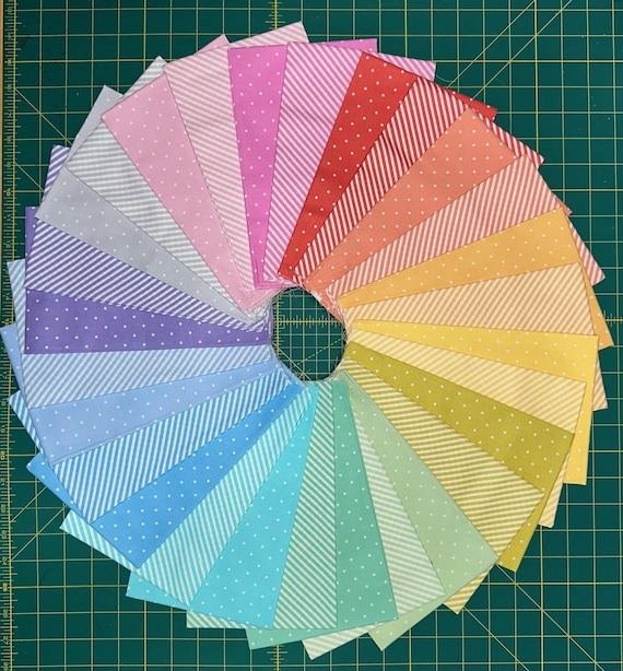 Rainbow Dots & Stripes Fat Quarter Bundle from Andover Fabrics