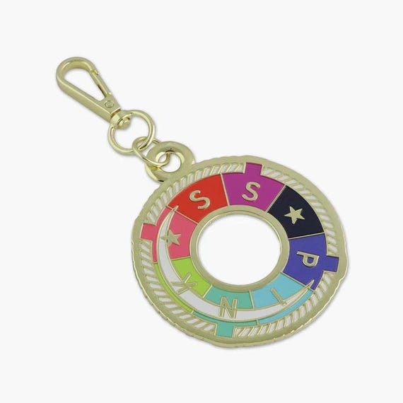 S.S. Pink Deep Dive Bag Charm - By Tula Pink for Sallie Tomato from the Floral Reef Collection