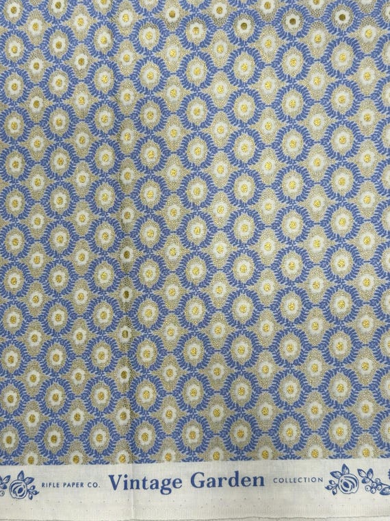 Vintage Garden from Rifle Paper Co. (Metallic Gold  & Blue)