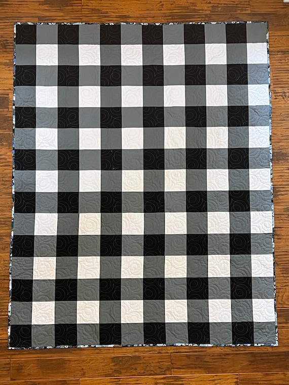Buffalo Plaid w/Rifle Paper Co Fabric Backing - Finished Quilt