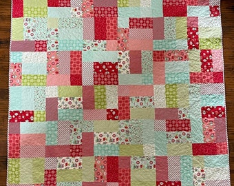 Quilt - Vintage Holiday Flannel Patchwork (Queen)