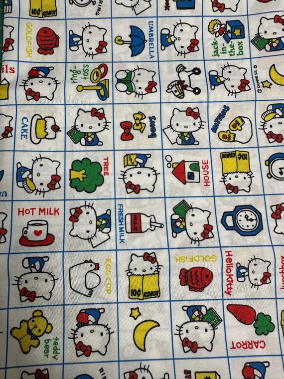 CANVAS - Hello Kitty  (Blue Grid)