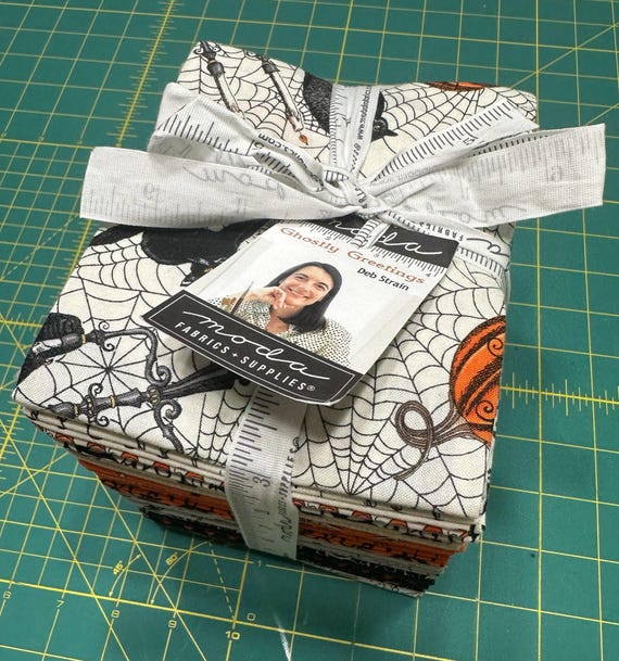 Ghostly Greetings Fat Quarter Bundle by Deb Strain from Moda Fabrics - RARE FIND