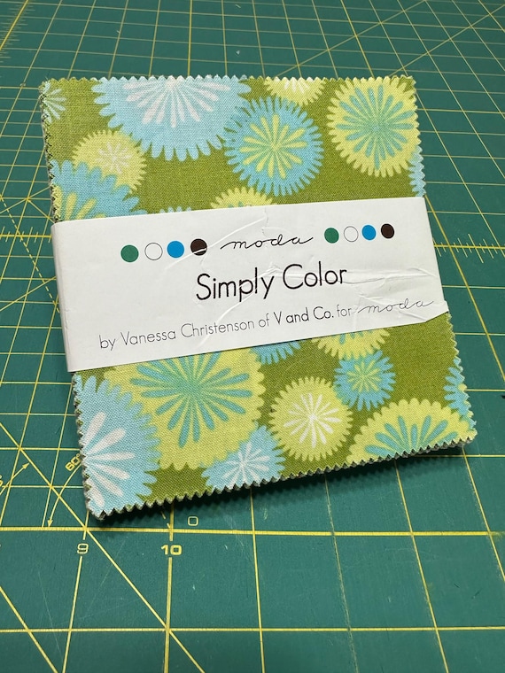 Simply Color Charm Pack by Vanessa Christenson of V and Co. for Moda Fabrics - RARE FIND