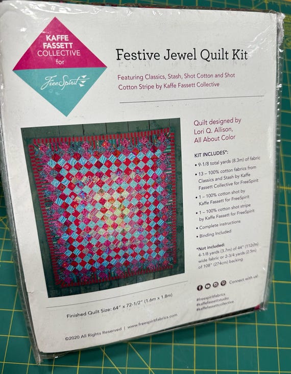 Festive Jewel Quilt Kit by Kaffe Fassett Collective for FreeSpirit Fabrics