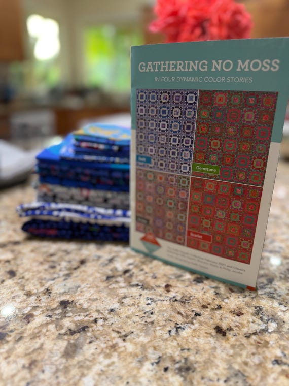 Gathering No Moss Quilt Kit (Delft) by Kaffe Fassett Collective for FreeSpirit Fabrics