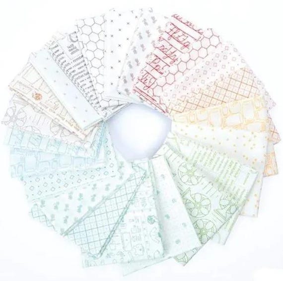 Bee Happy Basics Low Volume Fat Quarter Bundle by Lori Holt for Riley Blake Designs