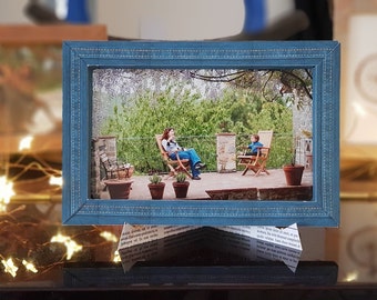 On The Piano, Elegant Frame, Decoration on wall or Shelf , natural look , DIY, Home made Photo Frame, Simple origami gift