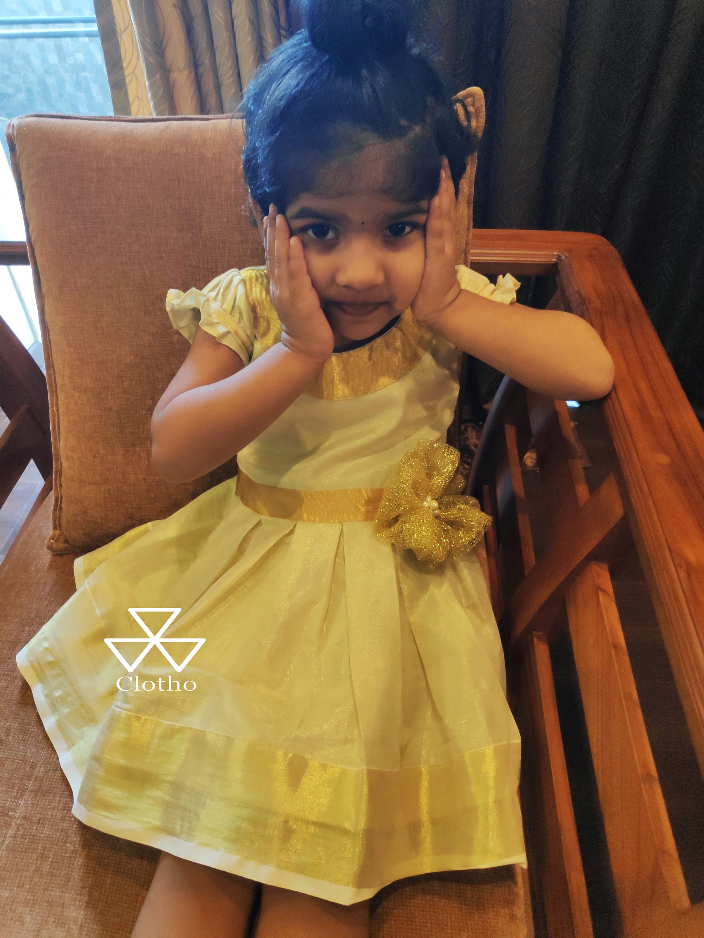 Kerala Balaramapuram Handloom Dress for kids.Onam Collection Etsy