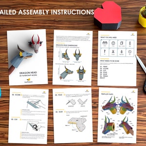 Paper dragon assembly instructions