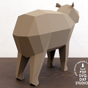 Capybara paper craft templates in PDF, SVG, DXF, STUDIO3 pattern