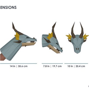 Dragon 3d papercraft dimensions