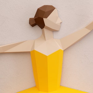Low poly 3d ballerina detail.