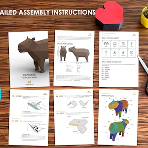 Detailed assembly instructions for Capybara crafting.