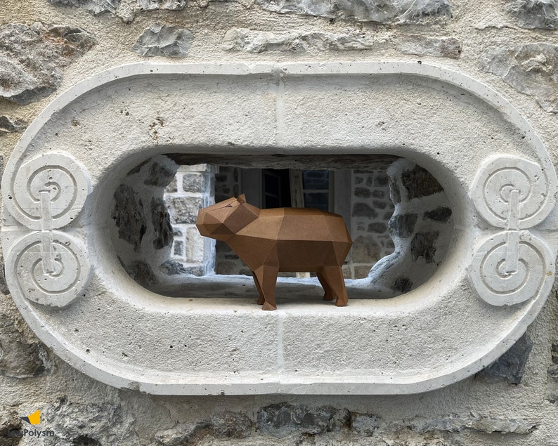 Geometrical low poly style Capybara by lowPolysm.