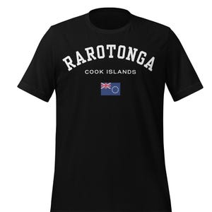 Rarotonga Cook Islands T-Shirt for Men, Womens Rarotongan Tshirt, Gift for Cook Islander, Polynesian Birthday Gift, Cook Islands Flag Tee