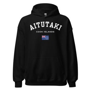 Aitutaki Cook Islands Flag Hoodie, Polynesian Hoodie, Cook Islands Flag Sweatshirt, Aitutaki Gift for Husband, Aitutaki Birthday Gift