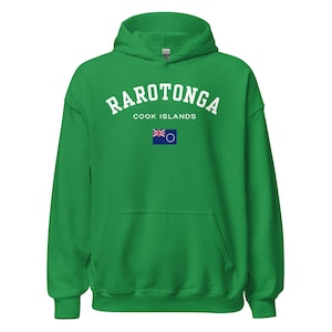 Rarotonga Cook Islands Hoodie for Women, Men&#39;s Rarotonga Hoodie, Polynesian Rarotonga Gift, Rarotonga Cook Island Flag Birthday Gift