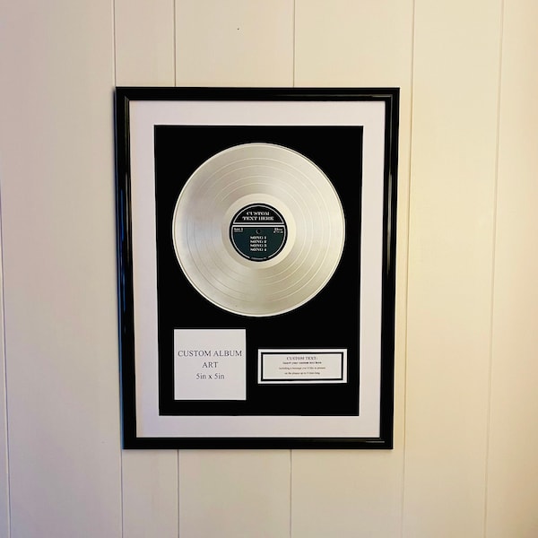 Custom Vinyl Record Plaque (Real Vinyl)