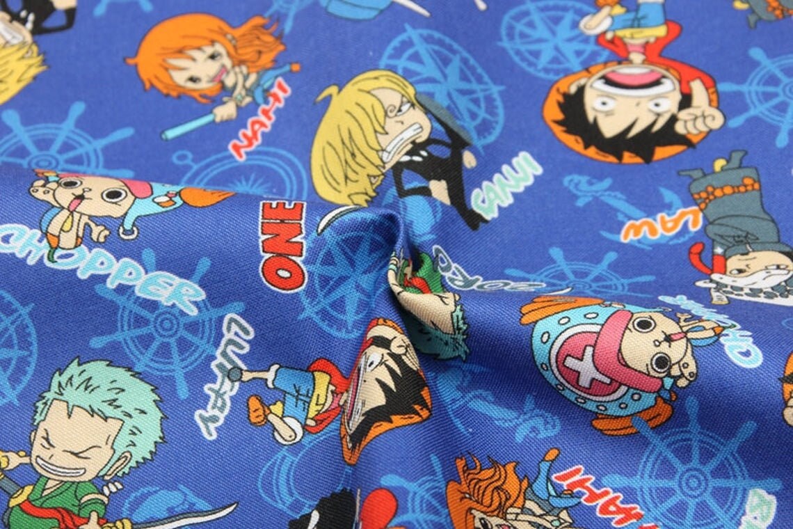 ONE PIECE Fabric Luffy Zoro Chopper Straw Hat Pirates Anime Etsy