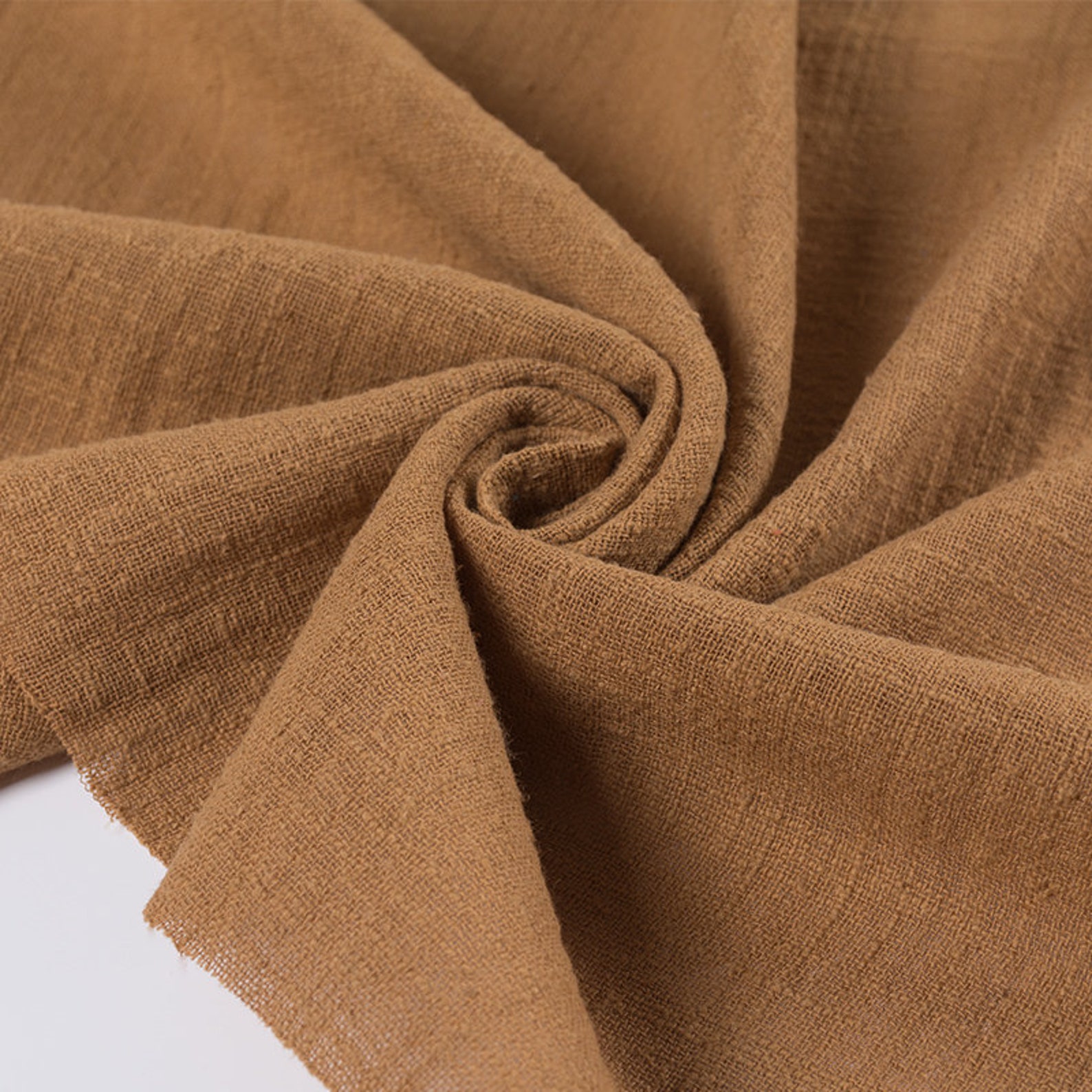 Solid Linen Yarn Fabric Bamboo Texture Pure Flax Linen Spring Etsy