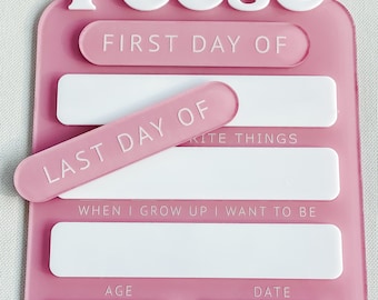 Personalized Acrylic First & Last Day of School Sign