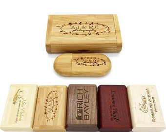 Personalized USB Stick 16GB / 64GB / Logo / Engraving / Wood / Very INDIVIDUAL / Gift / Personal