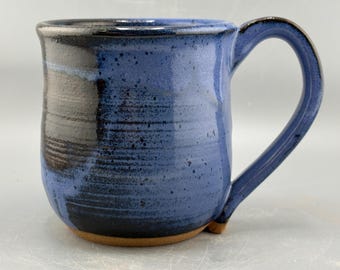 Handmade Ceramic Large Mug – Blue Ridge Twilight Glaze – Wheel-Thrown Stoneware