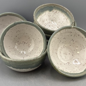 Handmade Speckled Stoneware Bowl – Eggshell & Firefly Garden Glaze | Retired Highwater Clay