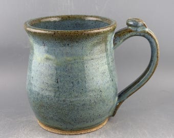 Handmade Stoneware Mug | Blue Ridge Creek Glaze, Wheel Thrown Ceramic Cup