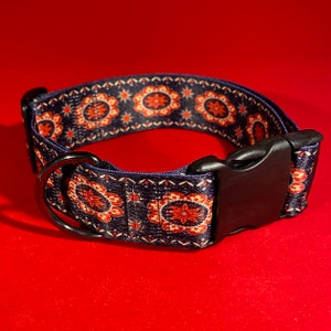 Folklore Dog Collar, Pet Collar, 1.5&quot; wide
