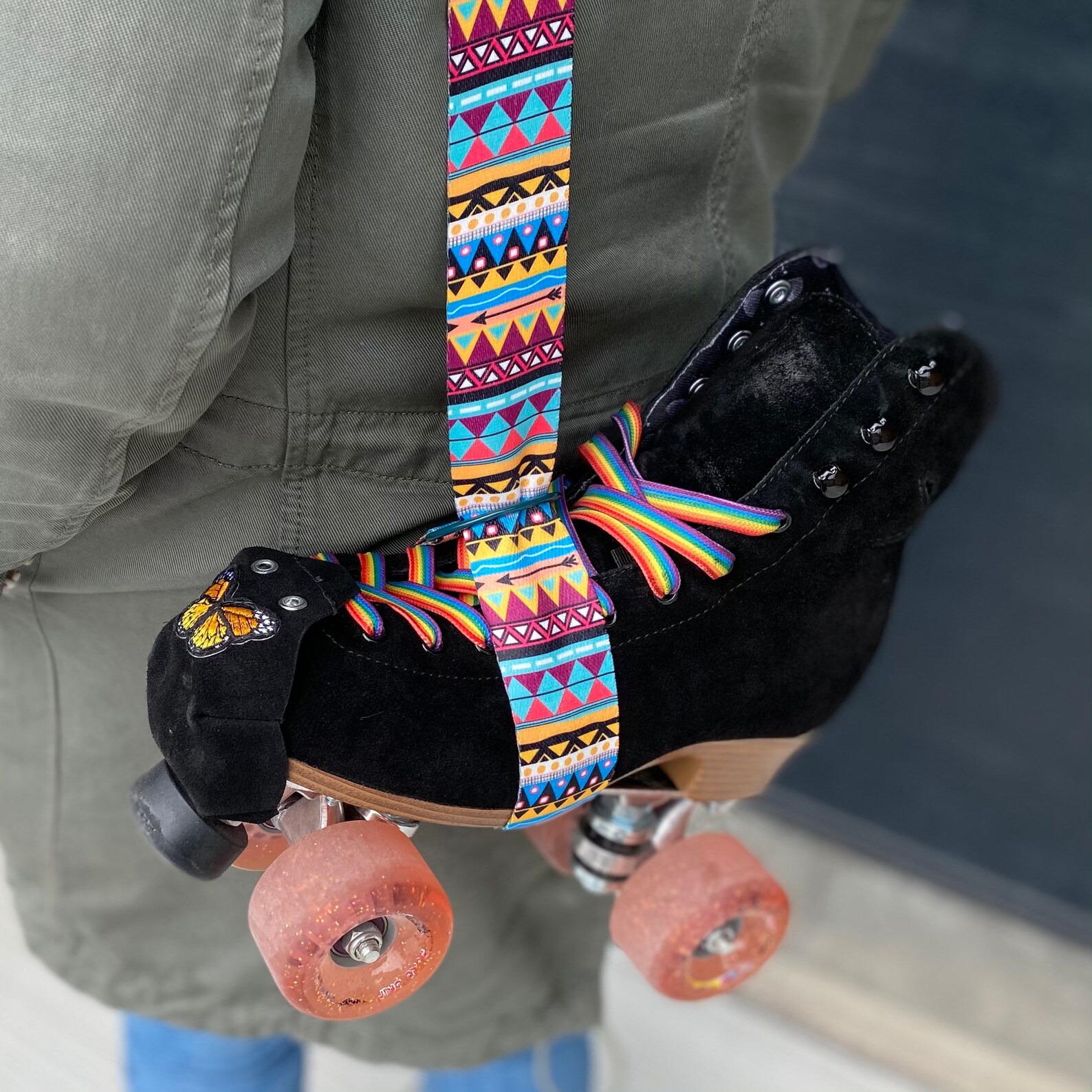 Aztec Roller Skate Strap Roller Skate Leash Yoga Mat Strap Etsy