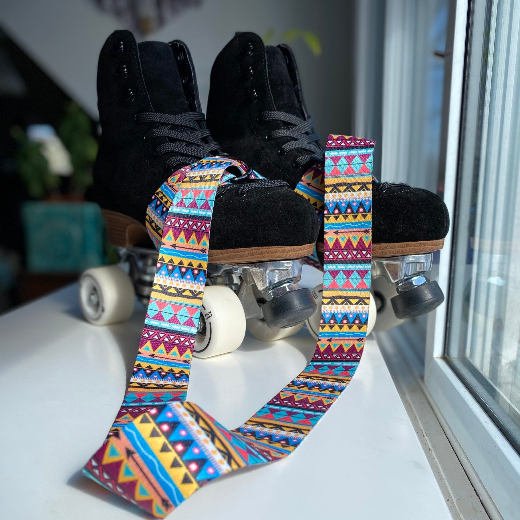 Aztec Roller Skate Strap Roller Skate Leash Yoga Mat Strap Etsy