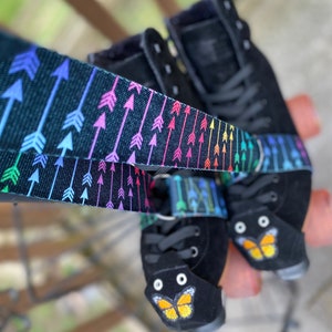 Rainbow Arrows Skate Leash, Yoga Mat Strap, Skateboard Leash, Roller Skate Leash, Yoga Strap, Carrying Strap