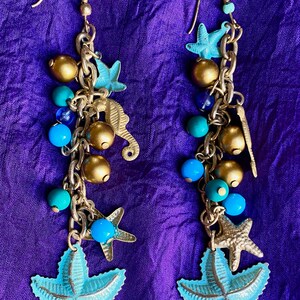 Handmade Ocean Charm Earrings