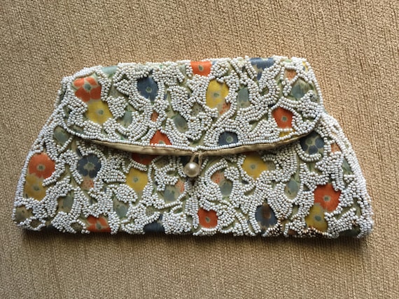 Small Hand-Beaded Clutch - image 1