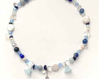 Bluebear’s Bluebell Night Beaded Necklace - Animal Crossing Inspired - Cute Jewelry