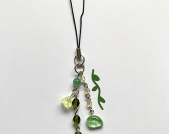 Forestcore Garden Beaded Phone Charm - Cute Jewelry