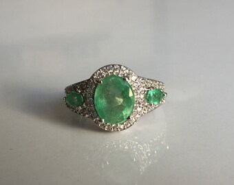 Natural Emerald Ring In 925 Sterling Silver Design For Her Minimalist Ring Handmade Ring